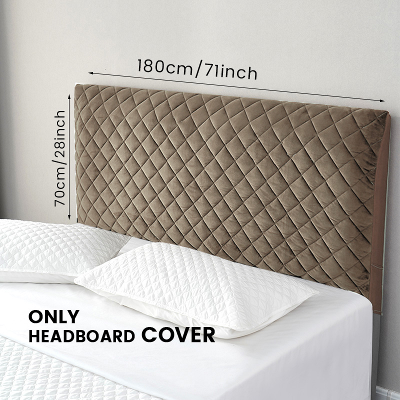 Tykkere Sengegavl Trekk - Super Mykt Ensfarvet Sengegavl Beskytter - 100% Polyester: 150*200cm / Khaki