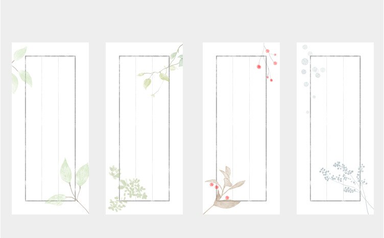 40sheets/lot Plants Letterhead Chinese Hard Calligraphy Letterhead High Grade Japanese Style Lovely Memo Calligraphy Paper: Default Title