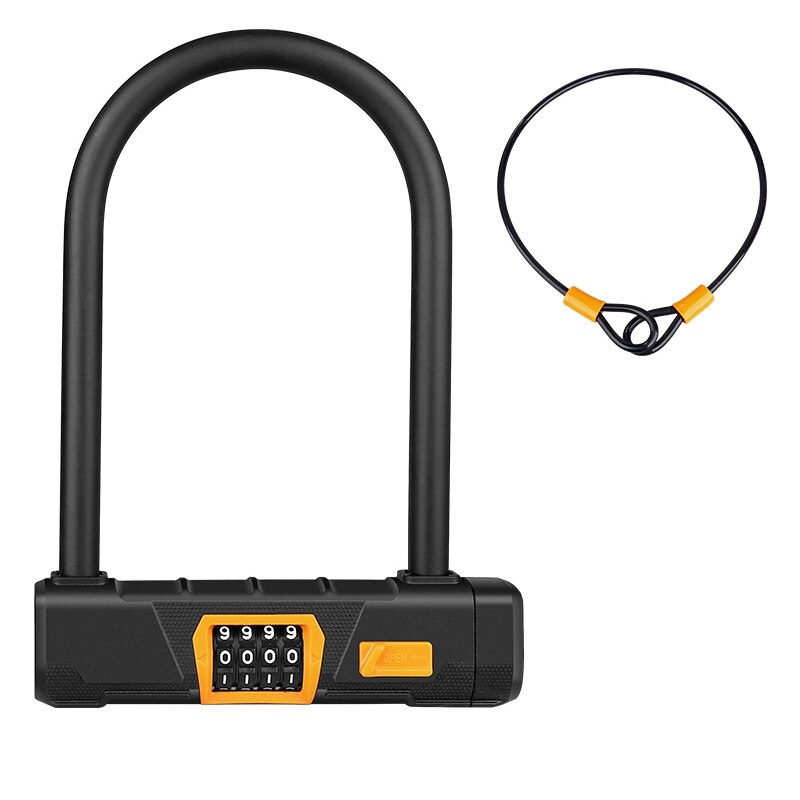 U-Shaped Anti-Theft Lock Battery Car Lock Password Lock Mountain Bike Lock Bicycle Lock Riding Equipment