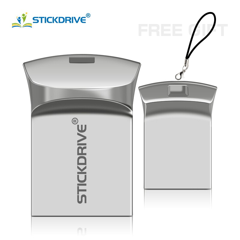 Mini pendrive de Metal, memoria USB 2,0, 8GB, 16GB, 32GB, 64GB, 128GB, con llavero en U