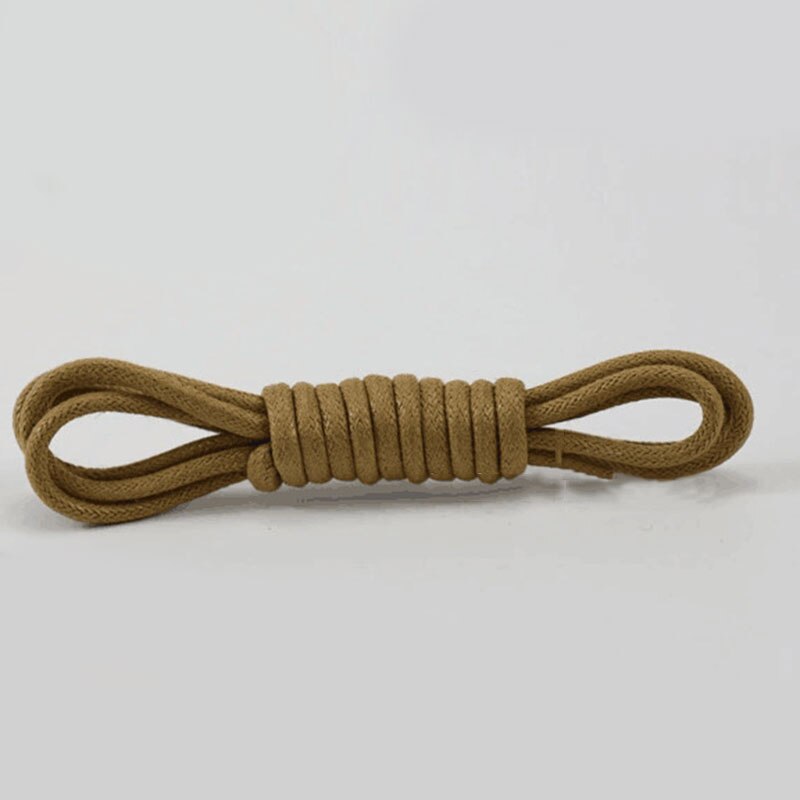 1 paar Stiefel Schnürsenkel Baumwolle Gewachste Schnürsenkel Runde Schnürsenkel Stiefel Schuhe Schnürsenkel Wasserdichte Leder Schnürsenkel Für Schuhe Saiten: Kakifarbig