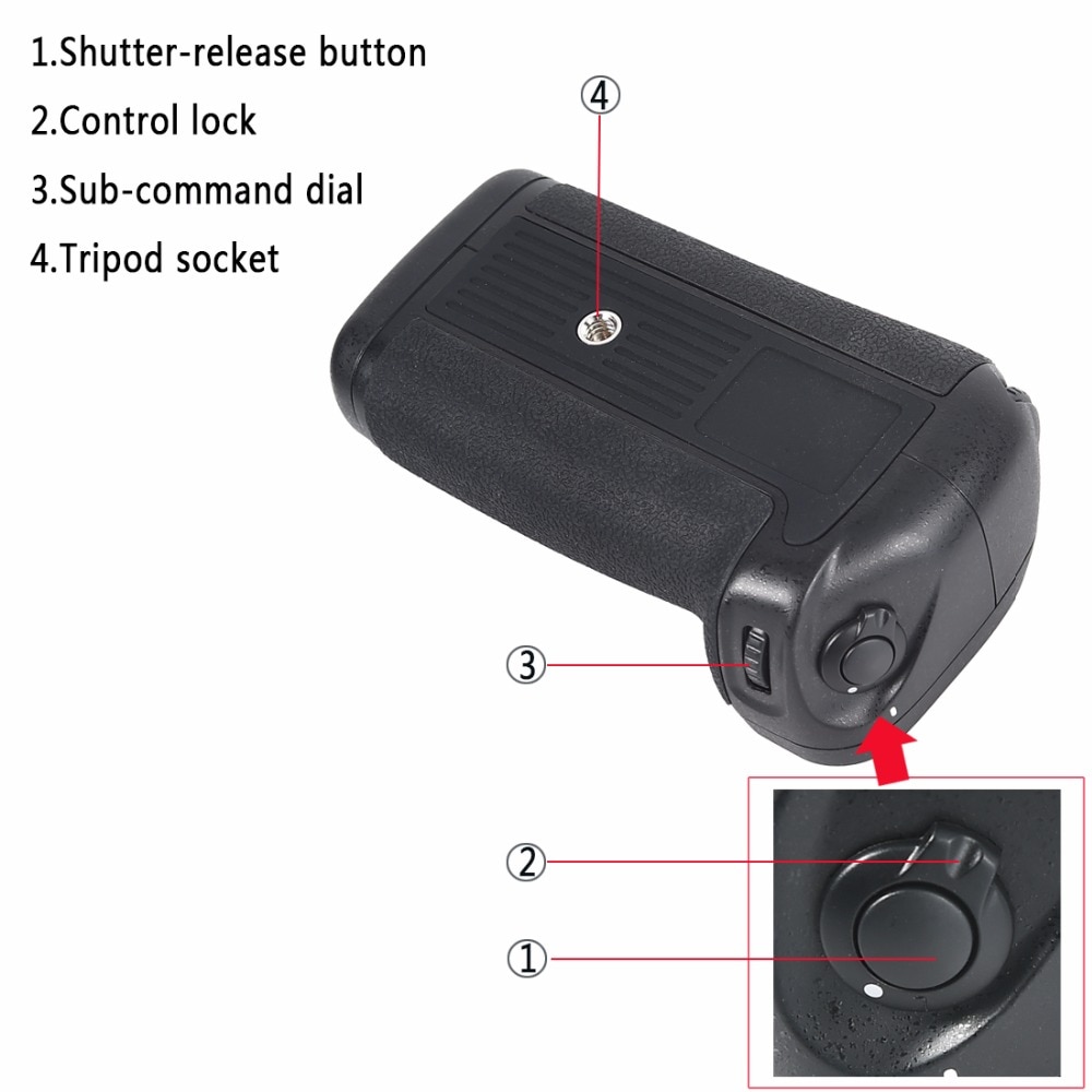 DSTE MB-D11H Battery Grip for Nikon D7000 DSLR Camera