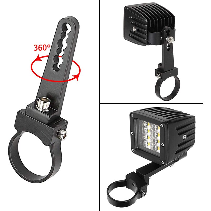1.5 Inch Bull Bar Tube Mount Clamps LED Light Bar Universal Mounting Brackets Roof Roll Cage Holders,2 Set