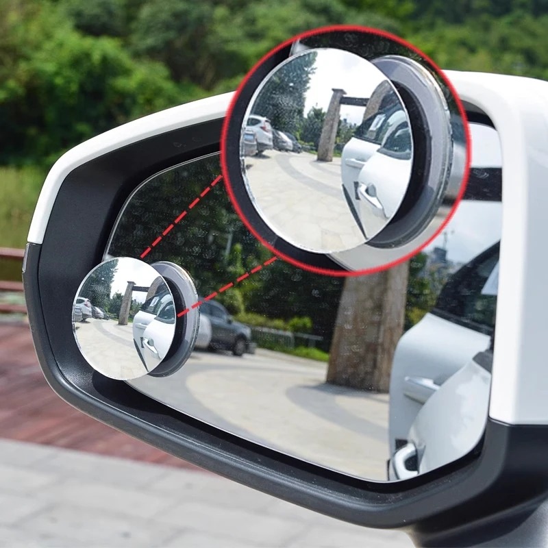 Espejo retrovisor para coche, espejo auxiliar para punto ciego, Ultra claro, ángulo grande ajustable de 360 grados, espejos sin bordes inversos para coche