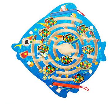 Bacchetta magnetica Wiggles e Vermi Marmi Labirinto Di Legno Labirinto Animale Educativi Per Bambini Genitorialità Gioco di Famiglia Giocattoli: 006Maze