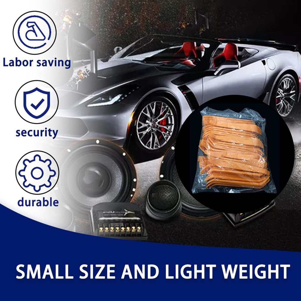 Car audio modification and disassembly tools, plastic crowbar