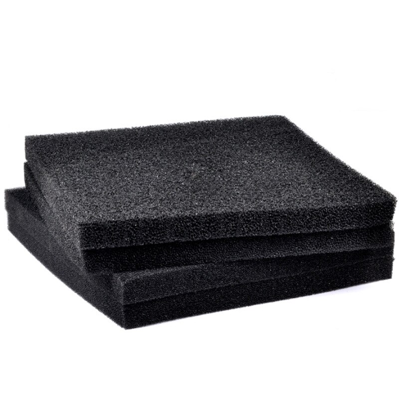 Aquarium Biochemical Cotton Filter Black Foam Fish Tank Sponge Pads Aquarium Fish Tank Pond Sponge Physical Filter 50x50x2cm