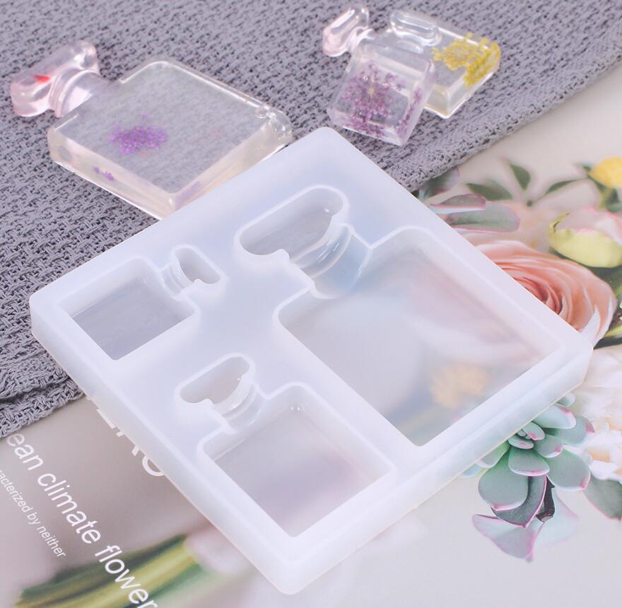 1 sztuk perfumy butelki kryształowe formy silikonowe odlewania zestawy epoksydowe formy żywiczne dla DIY komponenty do wyrobu biżuterii dostarcza zestawy