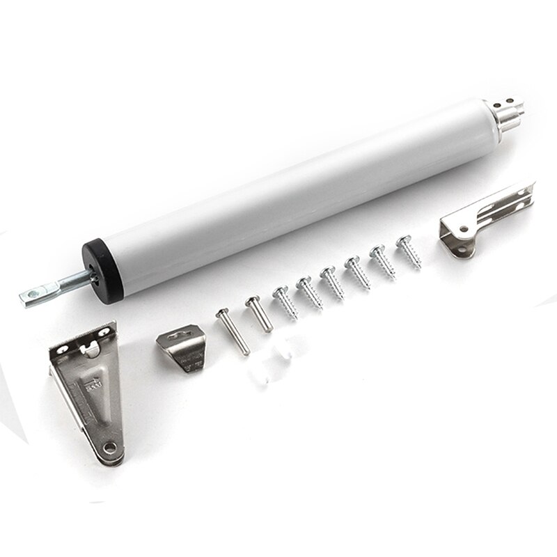 JFBL Pneumatic Door Closer Soft Close Automatic Door Close Stop Door Hardware Gas Spring Door Closer 100 Degree: Silver