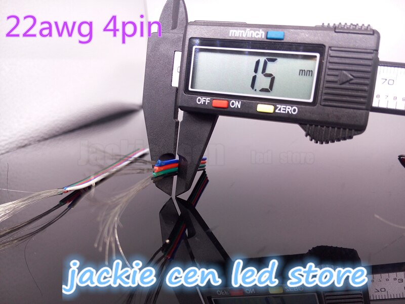 Led remsa elektrisk ledning kabel ledning, anpassad längd  of 22 awg 4 stift 5 stift, förtennad koppar pvc isolerad nylon plast förlängningssladdar