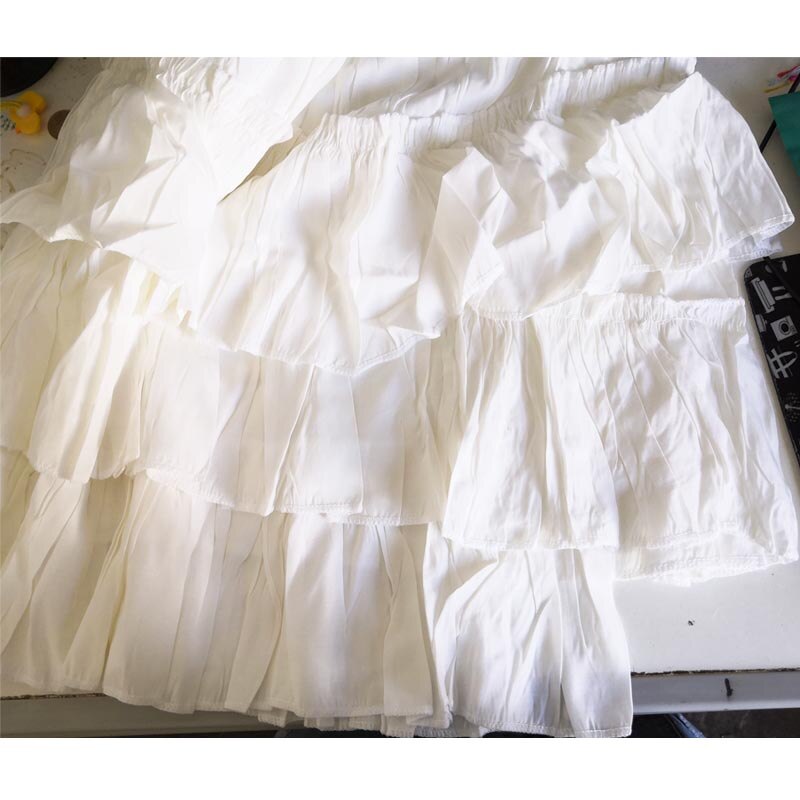 Plisseret kage nederdel barsel nederdele elastisk talje mave nederdele tøj til gravide kvinder vestidos graviditet tøj sommer