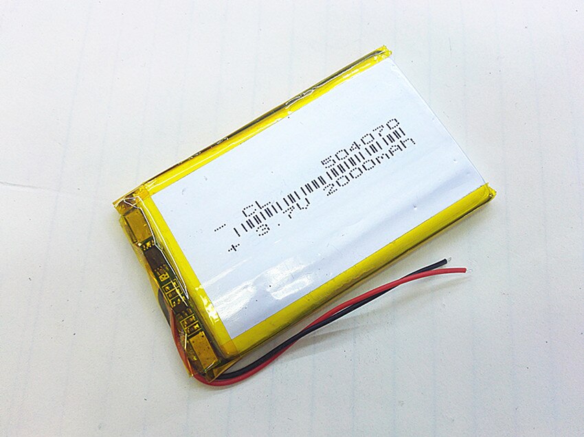 1 pcs Polymer batterij 2000 mah 3.7 V 504070 smart home MP3 luidsprekers Li-Ion batterij voor dvr, GPS, mp3, mp4, mobiele telefoon, luidspreker