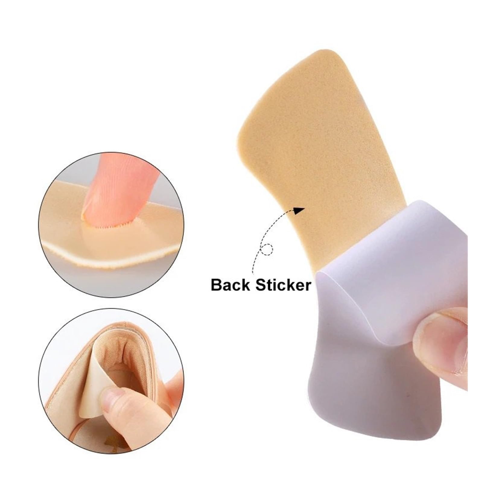 8 Pcs Heel Pads For Too Big Shoes Self-Adhesive Heel Protectors Heel Inserts Improved Shoe Fit And Comfort Prevent Heel Slip
