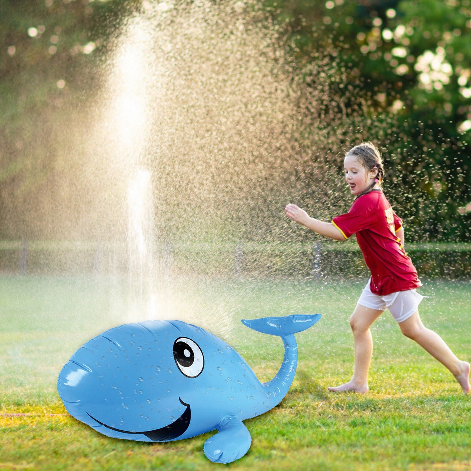 Outdoor Park Seaside Opblaasbare Leuke Walvissen Sprinkler Splash Cartoon Water Kinderen Familie Water War Game Sprinkler Speelgoed: Default Title