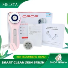 Cepillo de limpieza Facial para uso doméstico, limpiador Facial eléctrico, puntos negros, impermeable, ultrasónico, Peeling, herramienta de belleza de masaje giratorio