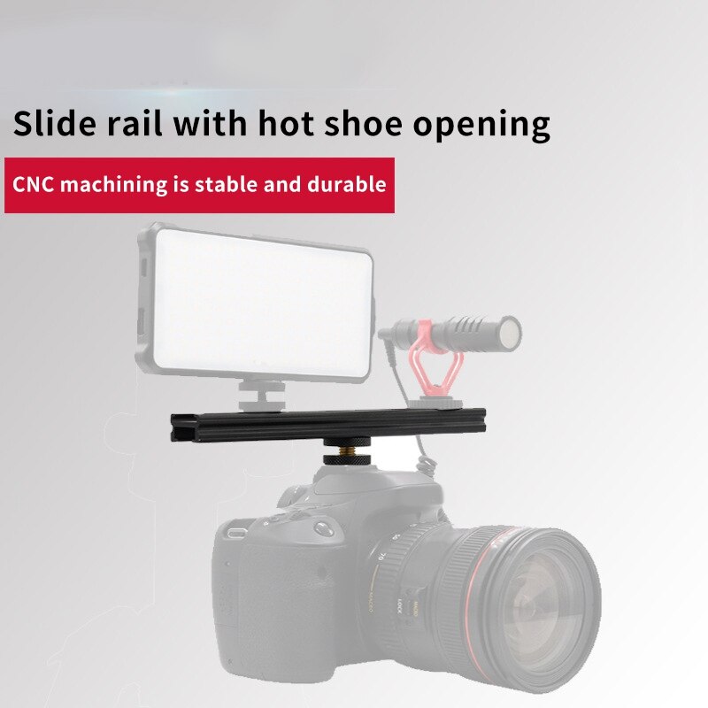 Camera Slide Shoe Cold Shoe Extension Bar Beugel-Metalen ESE-10 10Cm Dia Microfoon Flash Bracket: Default Title