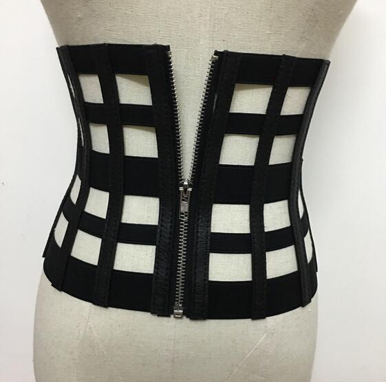 Denemarken Reserve Gebakjes vrouwen ultra brede riem verstelbare slanke corset body shaper zwart  kunstleer retro elastiek riem Afslanken Corset – Grandado