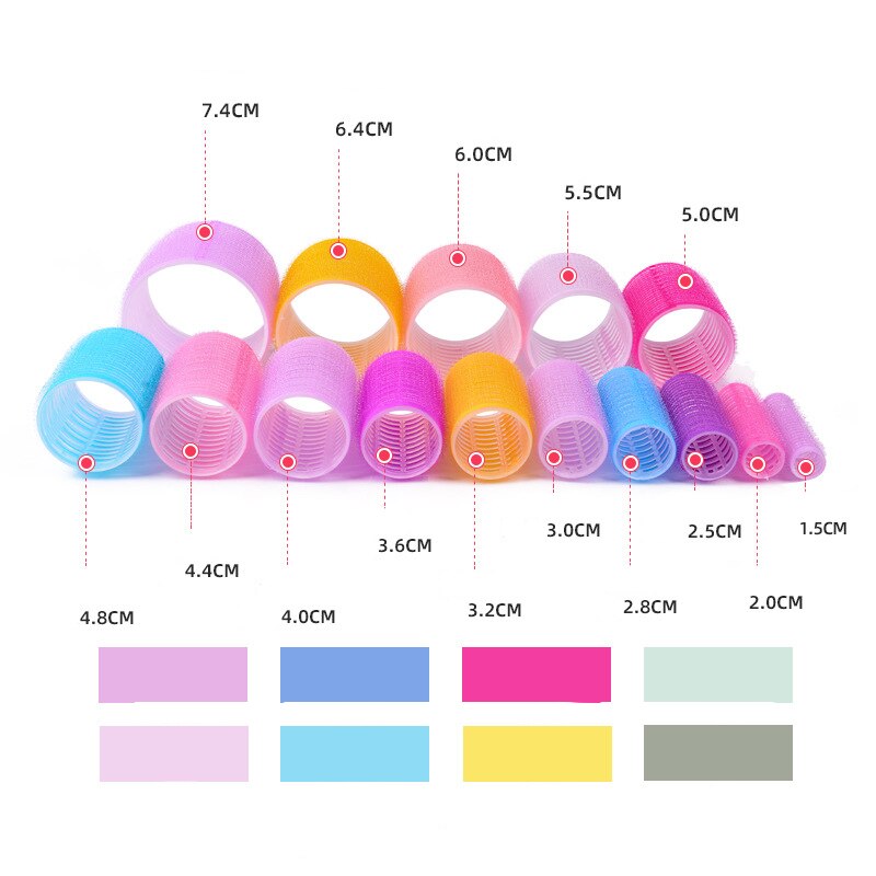 Soft hair curlers DIY Curls Self Grip lazy Curler curly Portable Self Adhesive volume curlers without heat roller for women Hair: 2.8cm 6pcs