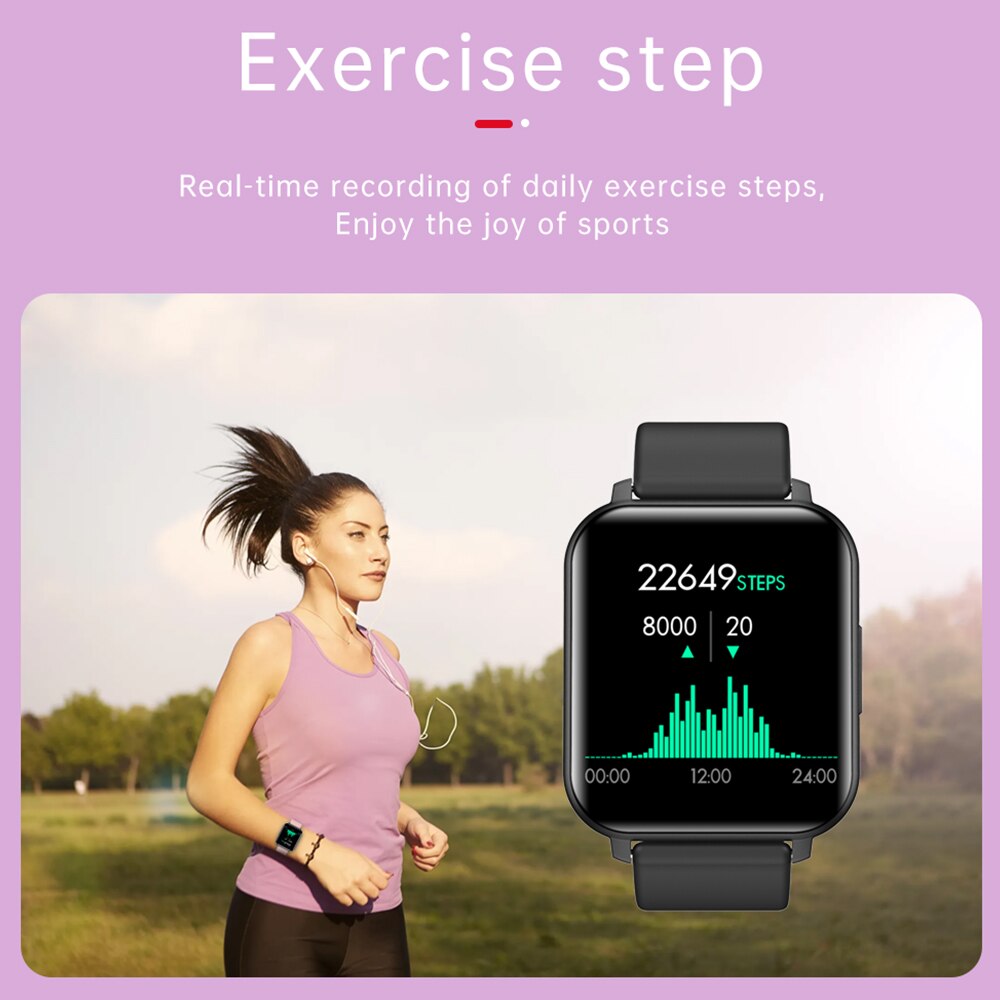 T82 Slimme Horloge 1.55 Inch Full Touch Screen Sport Fitness Smartwatch Mannen Vrouwen Hartslag Bloeddruk Horloge