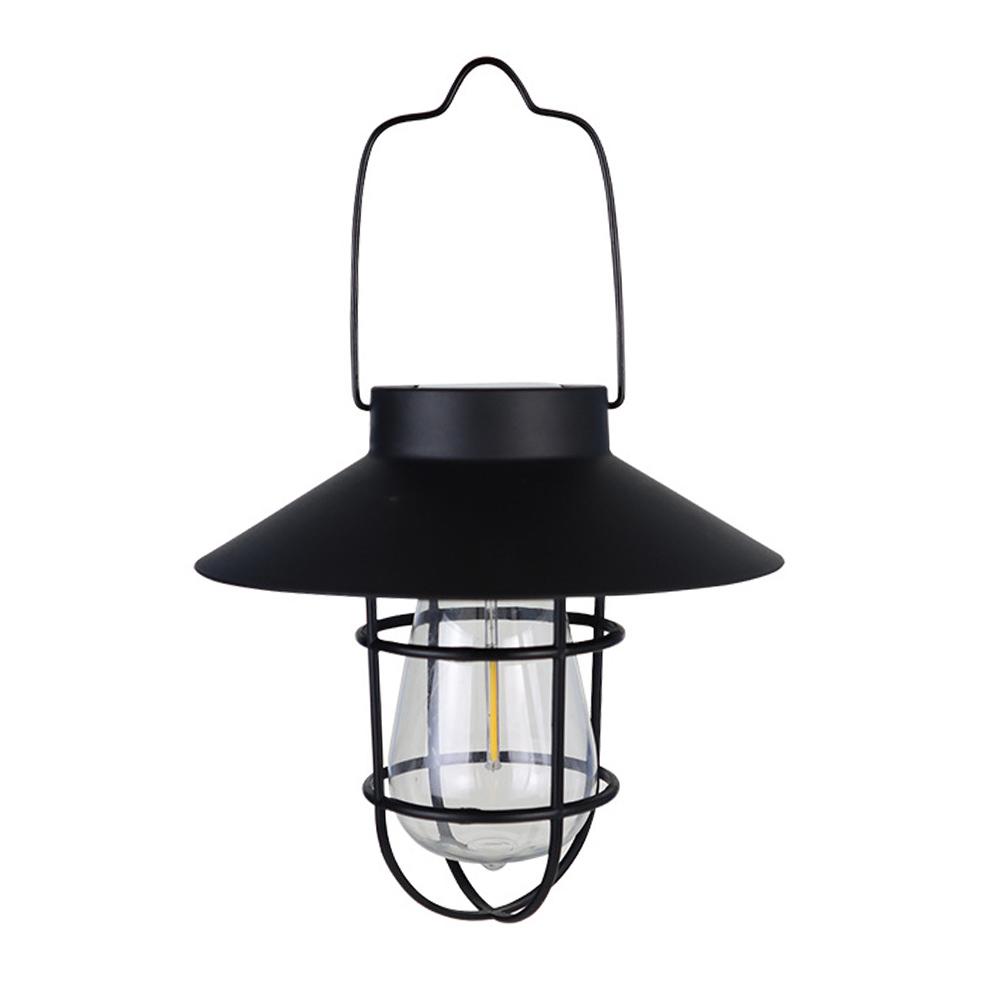 Linterna Solar Vintage para tienda de campaña, luces de araña impermeables para jardín y balcón: orange