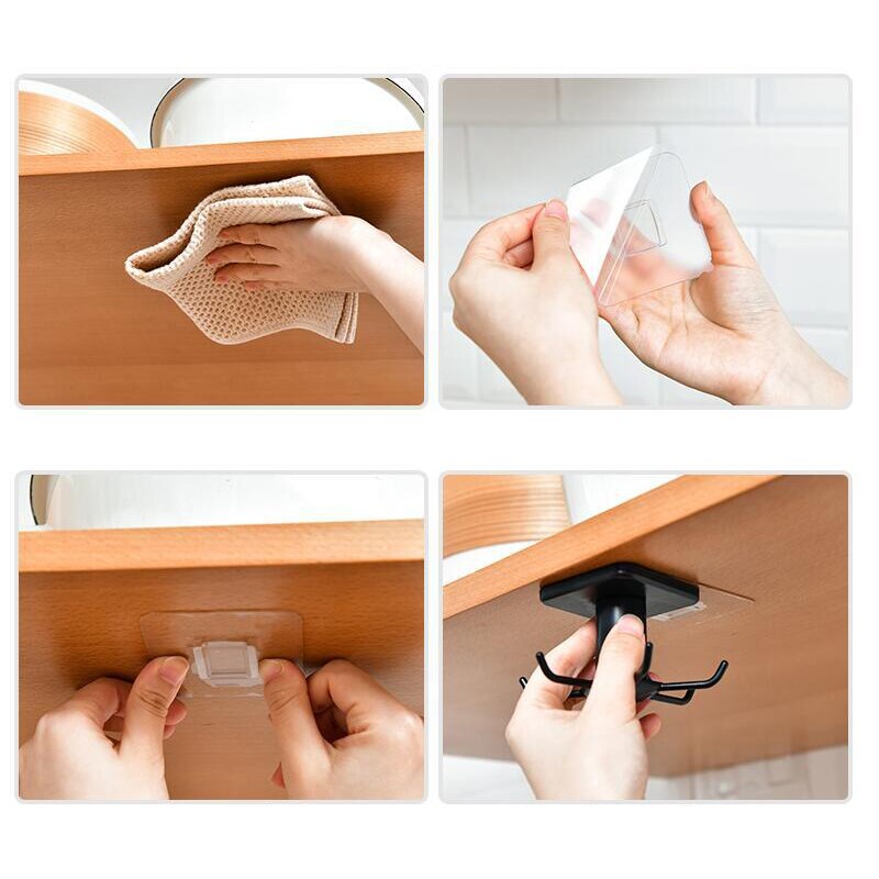 Rotatable Kitchen Organizer Rack Kitchen Goods Storage Container Suitable for Kitchens &amp; Bathroom Hook Storage Racks