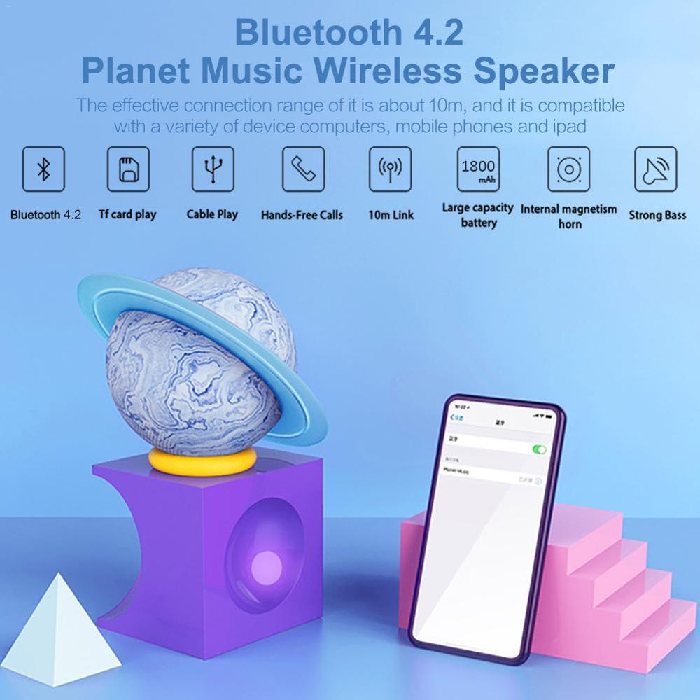 Planet Bluetooth Speaker Wireless Loudspeaker LED Music USB Subwoofer Bluetooth Speakers Mp3 Stereo Audio Music Player