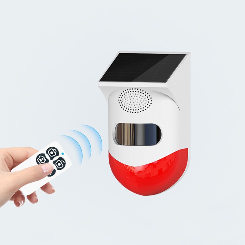Lumière stroboscopique solaire avec détecteur PIR WiFi TUYA, alarme de sécurité sonore 120db, avec application de Notification, pour maison, ferme, grange, Villa, IP65