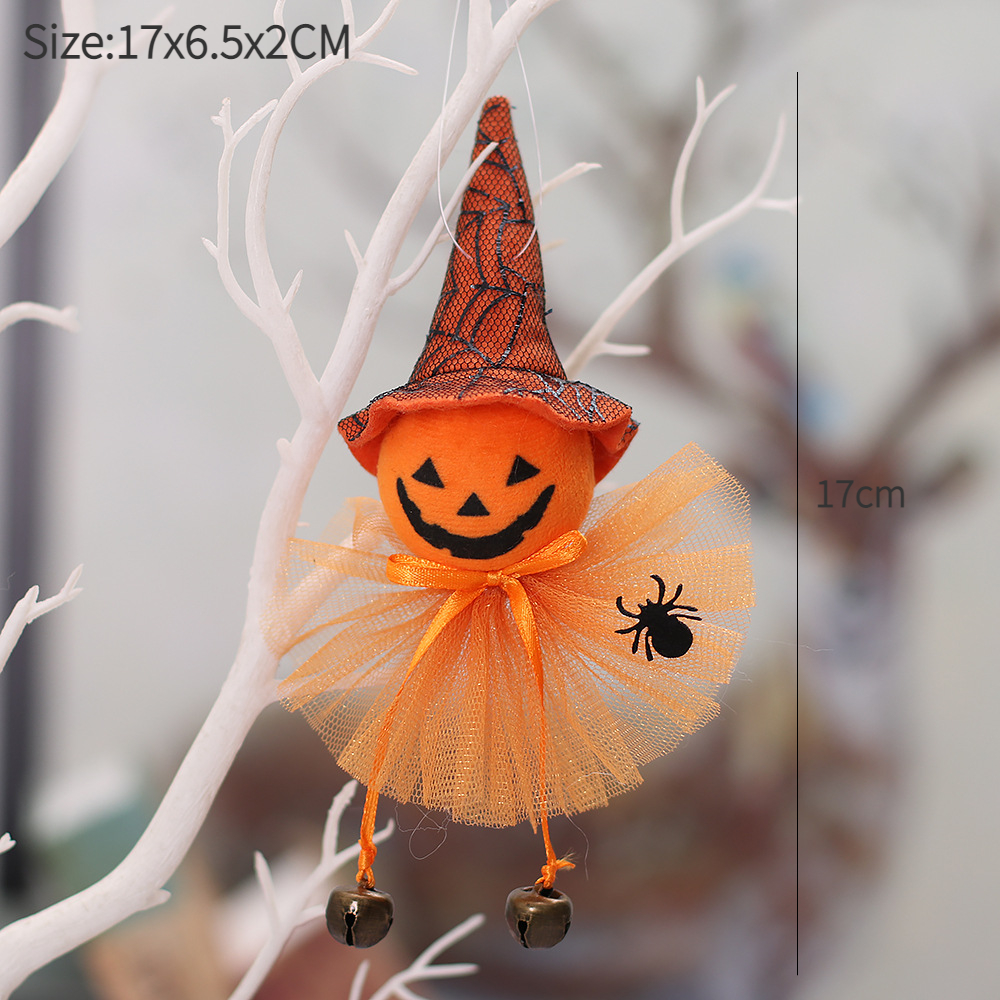 Halloween-dekorasjoner dukkebardekor gresskar spøkelsesheks anheng skummel halloween barn halloween-festdekorasjon til hjemmet: Burgunder