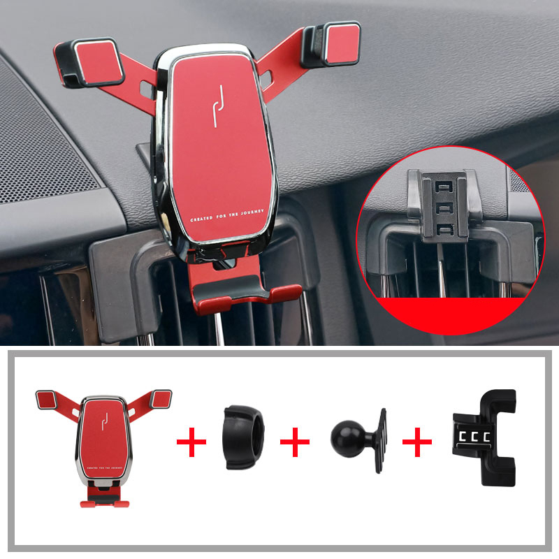 Soporte de teléfono de coche para Volvo XC60 , soporte de navegación GPS, soporte de teléfono móvil, accesorios para salida de aire de modificación interior: red
