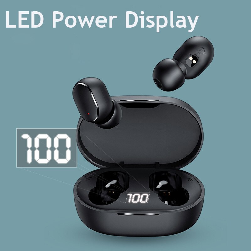 TWS E6S Bluetooth Earphones Wireless Earbuds Noise Cancelling Headset Sports Headphones For iPhone Xiaomi Redmi A6Lite