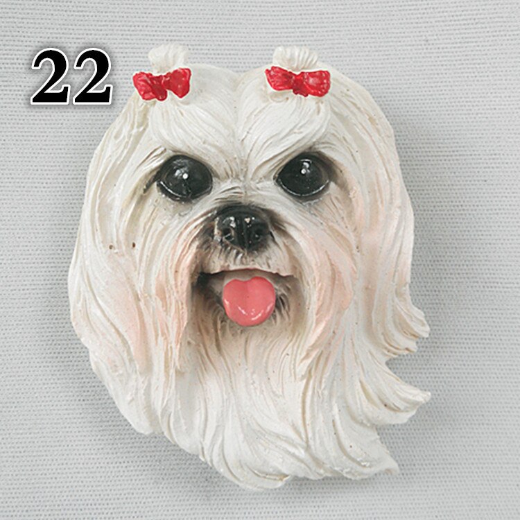Realistic Pet Dog Fridge Magnets Resin Strong Magnet Refrigerator Stickers Souvenir Cartoon Fridge Sticker Decor