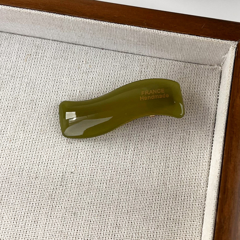 Retro Eenvoudige Golvende Acetaat Vorm Haarspeldjes Vrouw Meisjes Zoete Prachtige Haarspelden Kleurrijke Haarspeldjes Mode Haaraccessoires Nieuw: Black