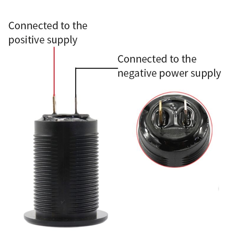 Dc 12v/24v bilbåt voltmeter batteri skjerm  ip67 vanntett ledet spenningsmåler