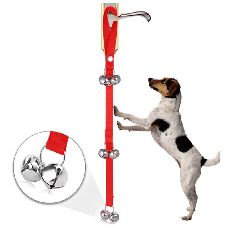 Sonnette pour animal domestique corde | Corde, plusieurs couleurs, réglable 6/7 cloches pour animal de compagnie, collier de chien, fournitures pour animal de compagnie, de noël, formation de chien, sonnette de sonnette