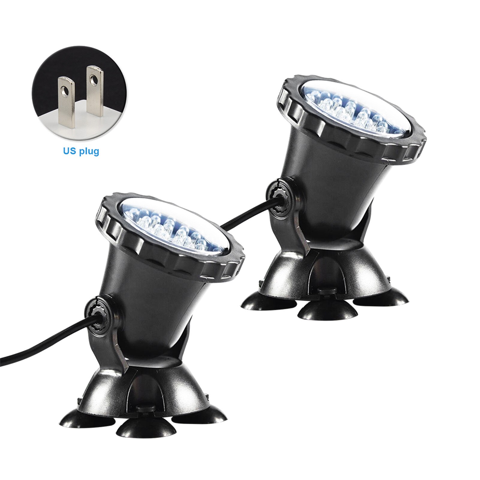 Pond Pool Waterfall Landscape Suction Cups Remote Control RGB Submersible Spotlight Waterproof IP68 Color Changing Lawn Light
