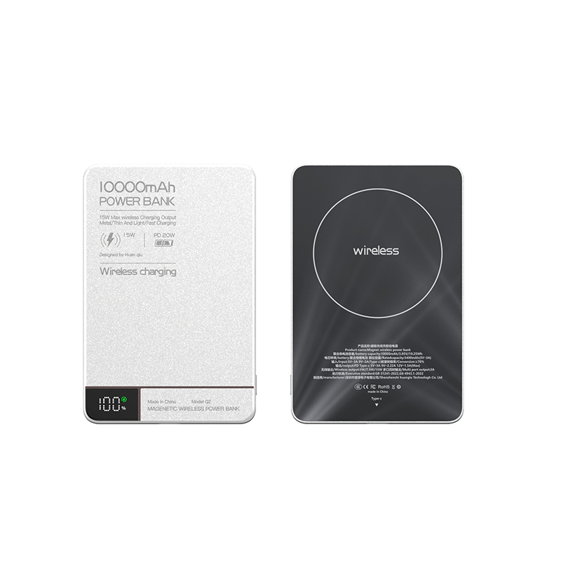 PowerBank magnetico senza fili portatile da viaggio Ricarica rapida Batteria esterna digitale ad altissima capacità PowerBank per iPhone Magsafe: bianca / 5000mAh