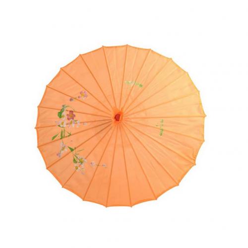 Damski parasol przeciwdeszczowy chińska parasolka fengshui jedwabny taniec dekoracyjny bambusowy parasol chińska parasolka z papieru parasol 37*56cm: Pomarańczowy