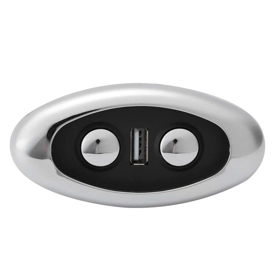 Manual control switch of the 2-button electric sofa with LED backlight sofa controller with USB port input USB output 12-29V