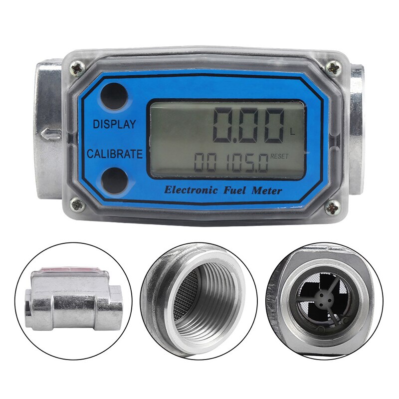 Digital Fuel Flow Meter Gasoline Methanol Water Flow Meter Counter Fuel Flow Sensor Indicator