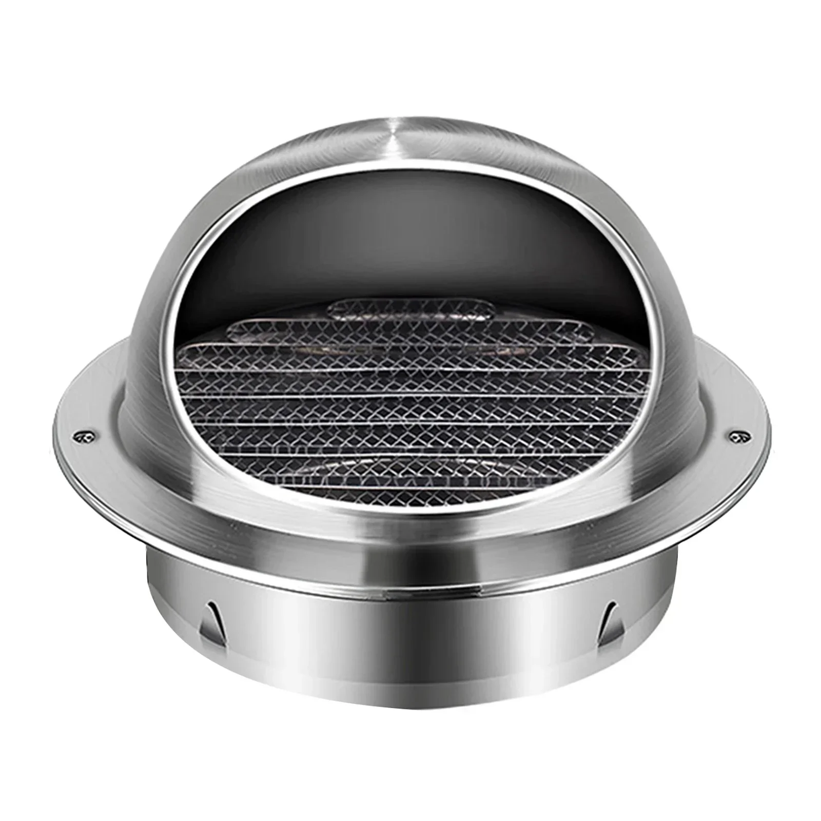 80/100/50MM Stainless Steel Exterior Wall Air Outlet Grille Round Heating Cooling Vent Cover Wall Ceiling Vent Cooling Vents Cap