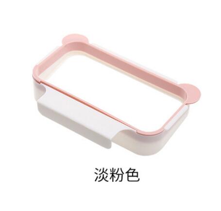 Kitchen Organizer Hanging Cabinet Door Trash Rack Style Storage Rack Garbage Bag Holder Cupboard Cabinet Tailgate Stand Racks: Pink