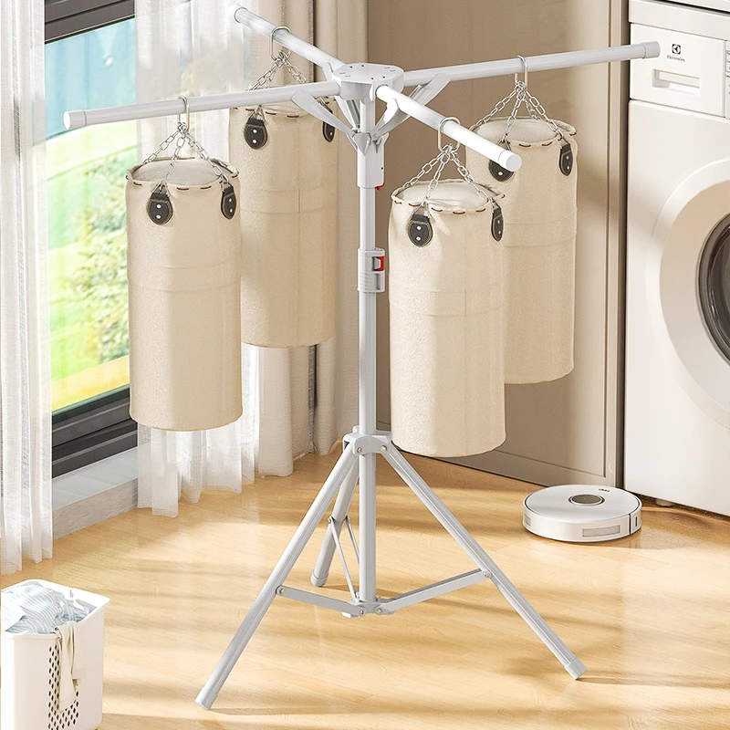 Składany stojak robić suszenia ubrań na podłogę, kompaktowy stojak na pranie, oszczędzający miejsce suszarka robić użytku wewnątrz pomieszczeń, trwały wieszak na ubrania, regulowana suszarka robić pościeli.