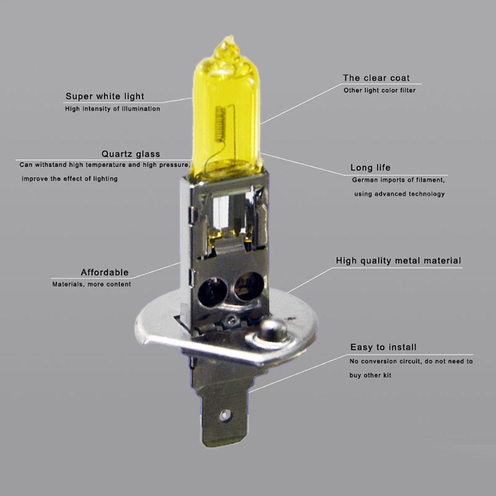 H1 55w 3000k gelb halogen auto scheinwerfer lampe-auto lampe quarzglas xenon strahler auto licht zubehör