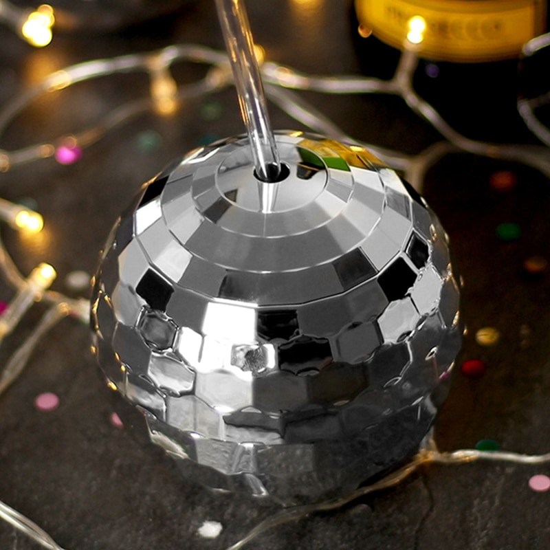 Gobelets de boule Disco Flash , verres de Cocktail uniques, décoration de Bar, lampe de poche de fête, paille, vin, bière, jus, verres à boisson