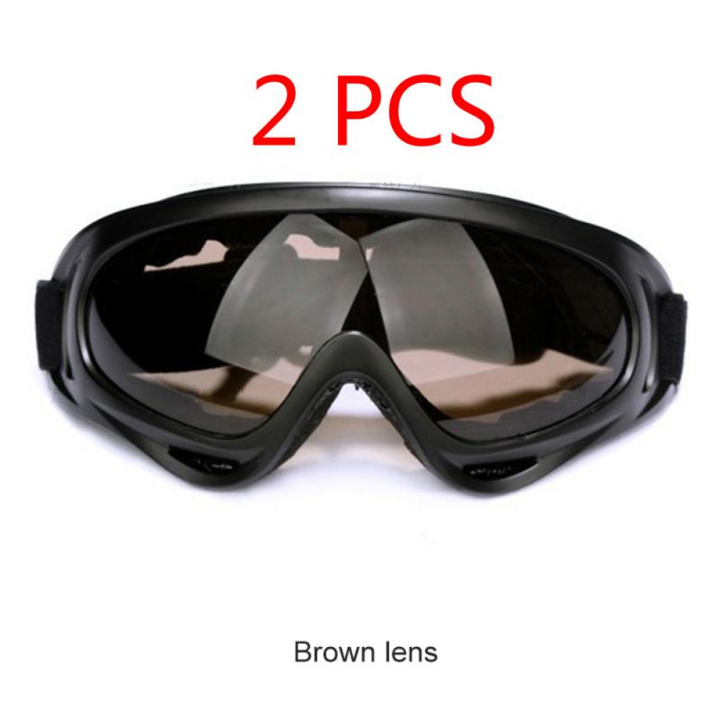 Motocross briller hjelm scooter udendørs dirt bike solbriller retro motorcykel briller off-road gafas: 2 brune