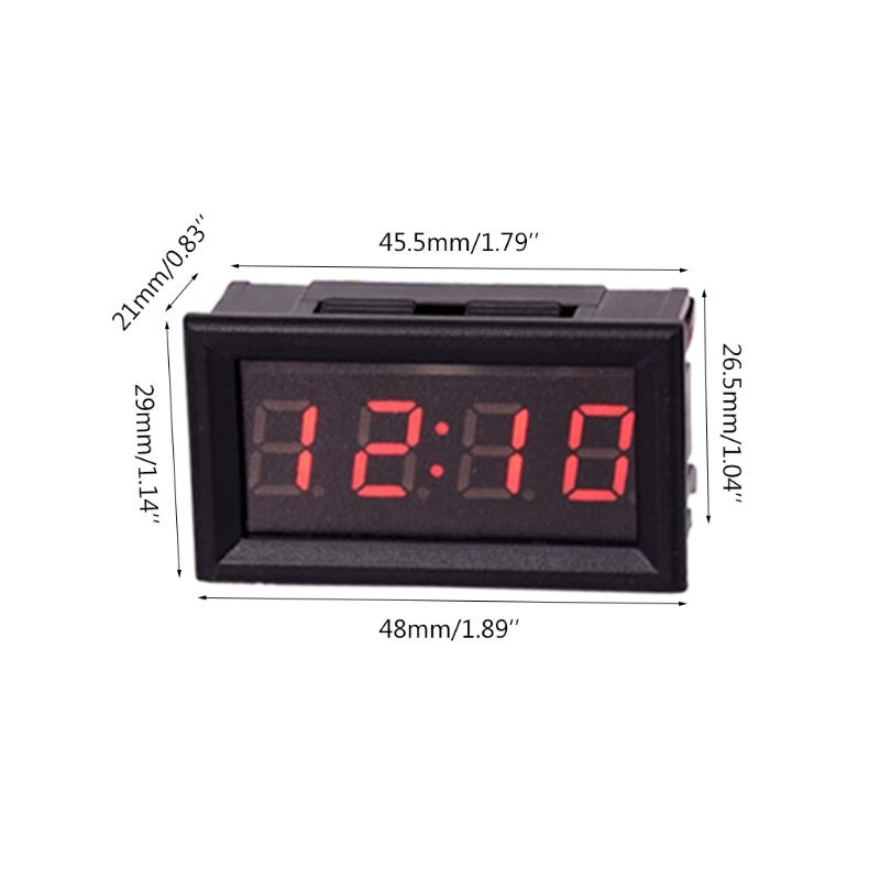 Red LED DIY Vehicle Electronic Clock KIT Car Motorcycle Timer LED Digital Display Power-off Memory Function DC4.5-30V