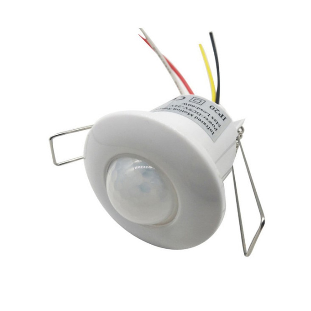 Downlight Series Mini 12VDC Wired Ceiling PIR Motion Sensor Built-in Infrared Detector For 220V Lamp Control Security Alarm