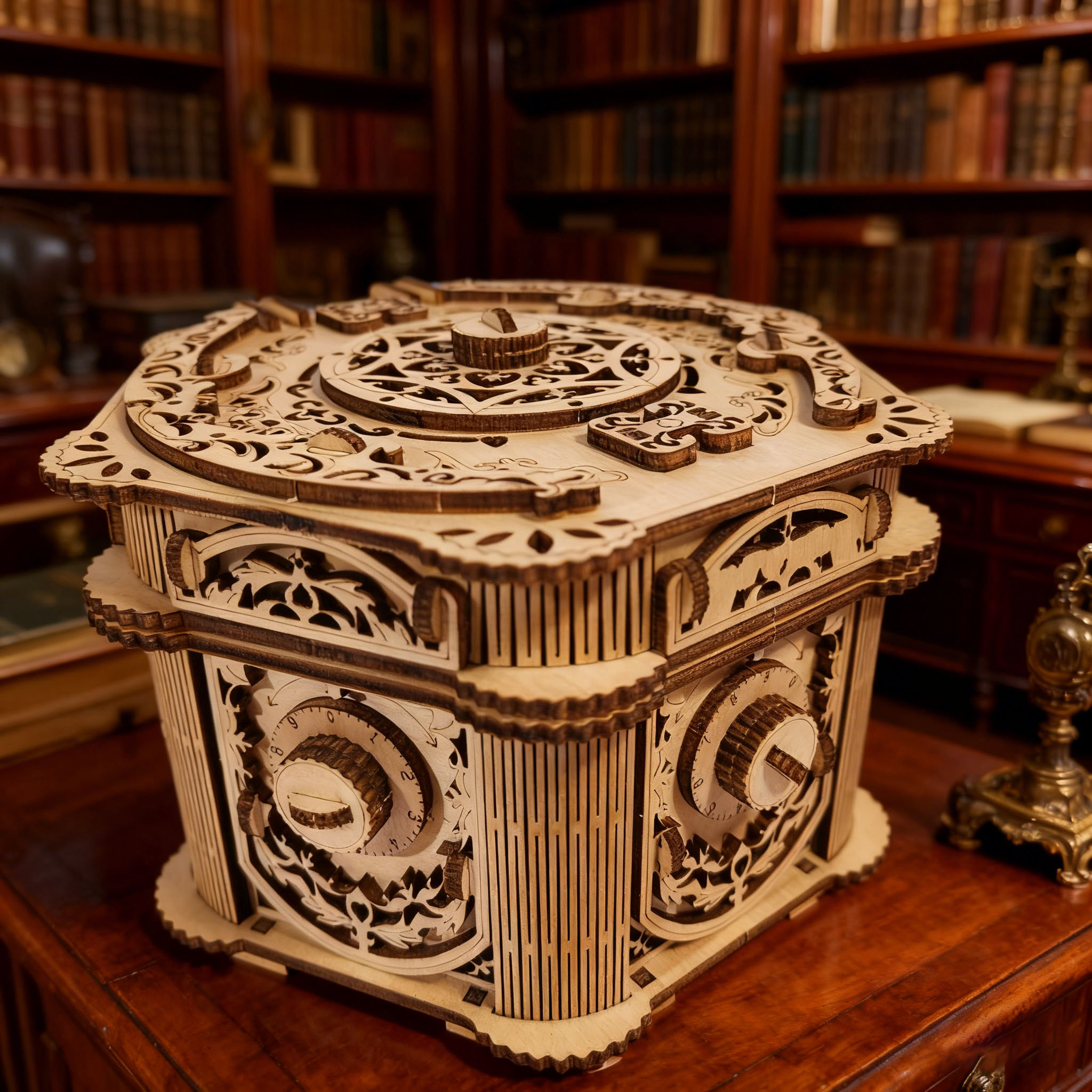 Diy wooden jewelry box, model kit , 3d- puzzles, construction, fun set, wooden building blocks, the perfect festive