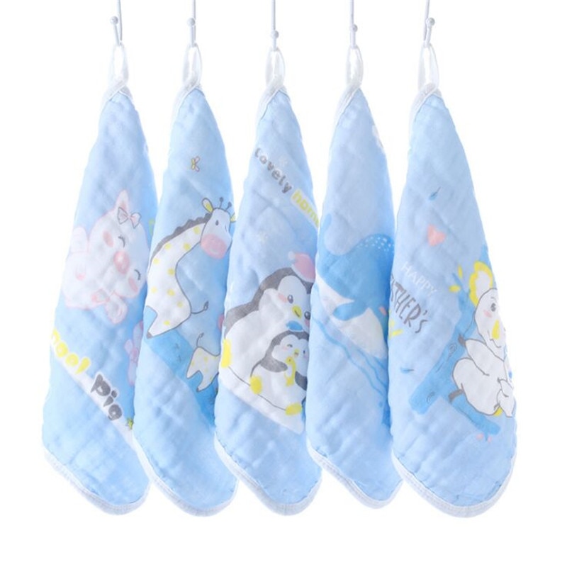 5 stuks babydoekjes, mousseline doekjes, vierkantjes, zakdoekjes, zachte katoenen babywashandjes, super schattige kinderhanddoekjes voor pasgeboren baby's
