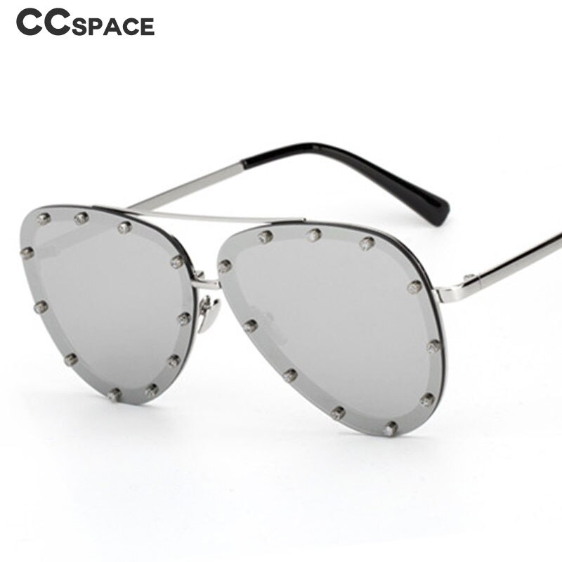 Pilot Rivet Diamond Sunglasses Men Women Shades UV400 Vintage Glasses 47982